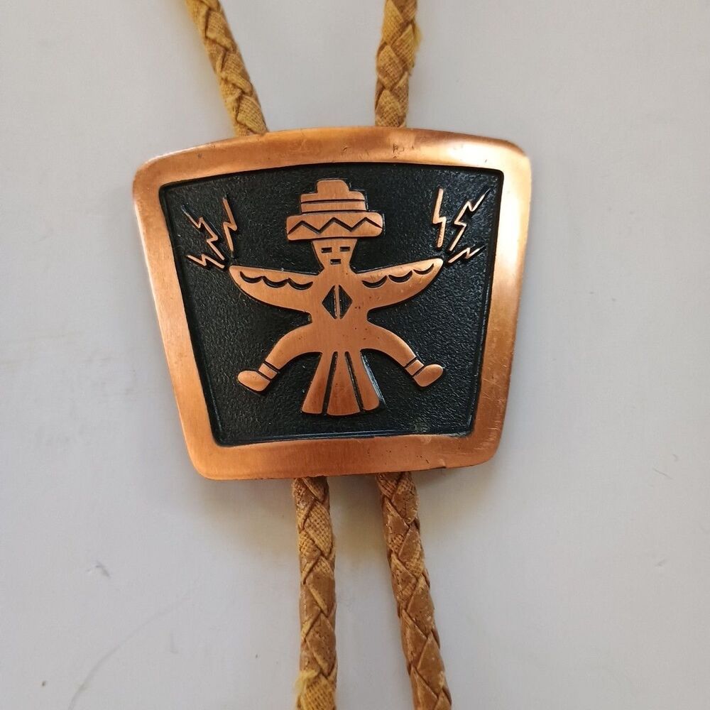 Bell Trading Co Copper Kachina Native American Bolo Tie